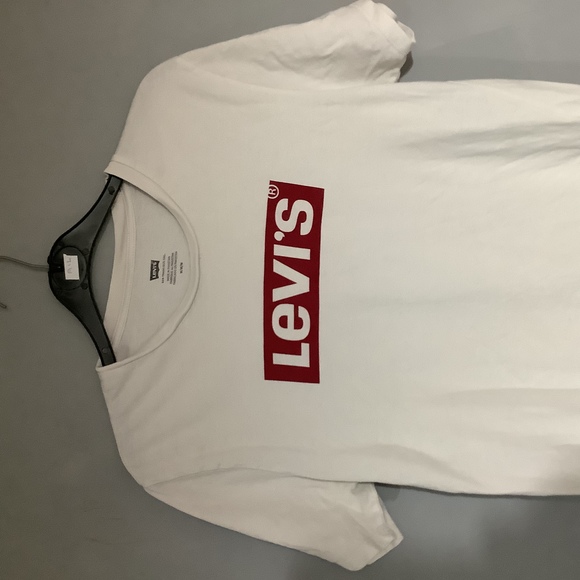Levi’s Crew Neck T Shirt - Size M - White - Spellout - Classic - P2P 20” - Picture 7 of 8
